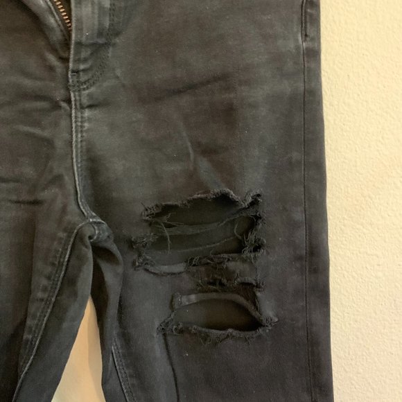 ASOS High Rise Ripped Knee Ridley Skinny Jeans - Picture 5 of 7